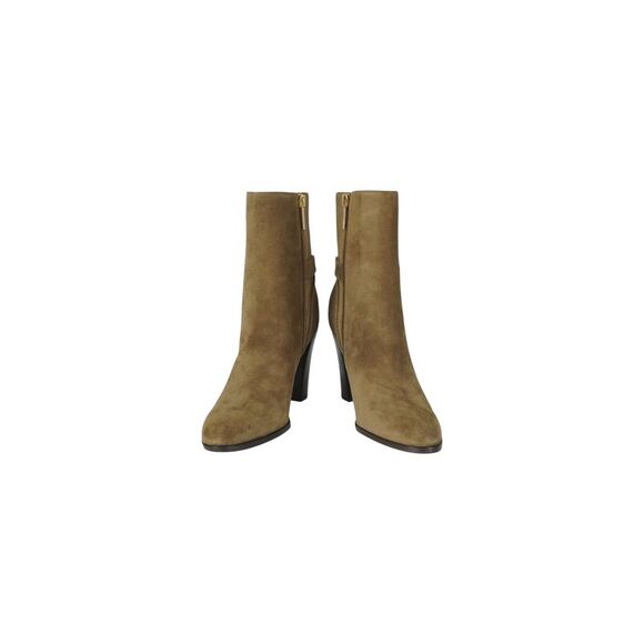 Veronica Beard Camel Suede High Heel Ankle Boots